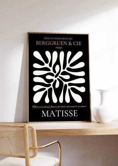 Affiche d'exposition Henri Matisse Feuille : Estampe Noir et Marron, Giclée d'art