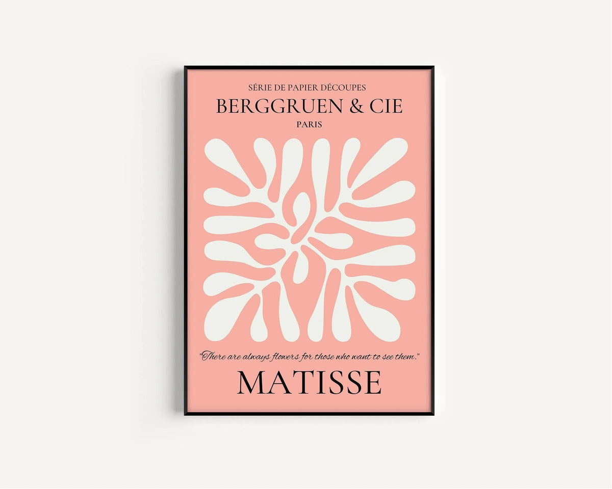 Affiche d'exposition Henri Matisse Feuille : Rose, Papiers Découpés