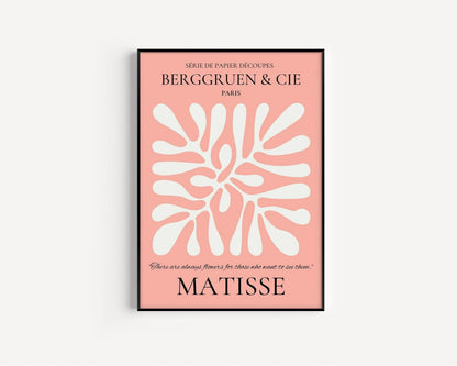 Affiche d'exposition Henri Matisse Feuille : Rose, Papiers Découpés