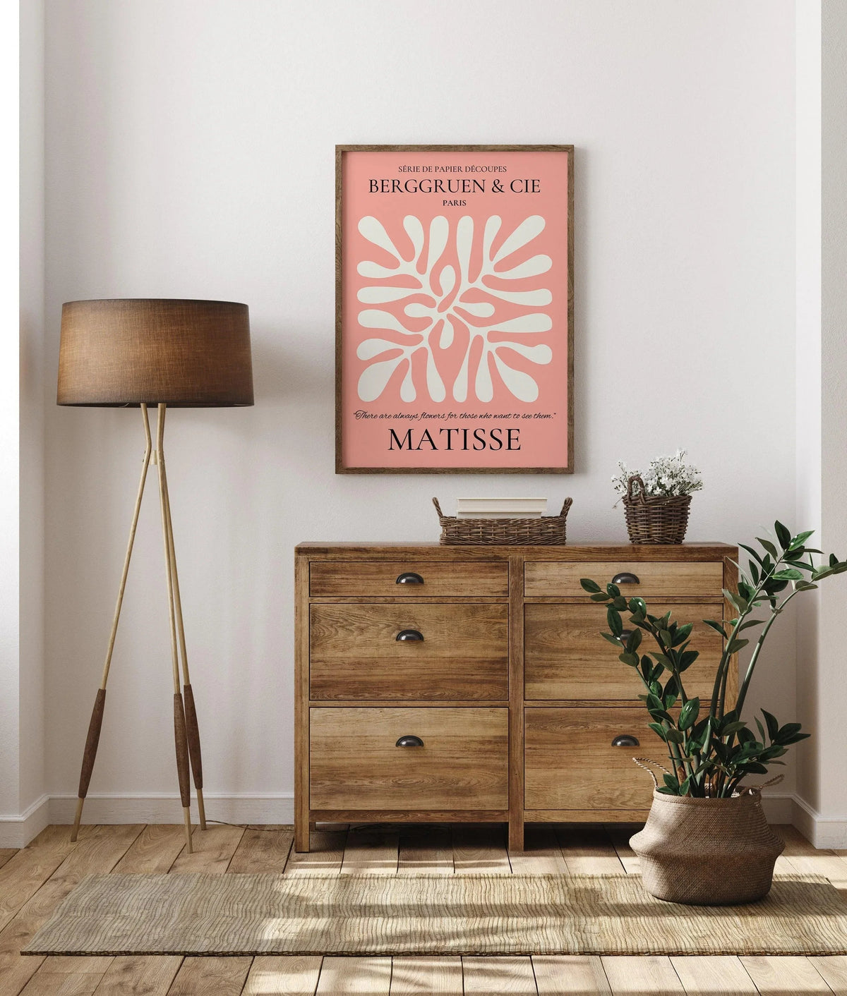Affiche d'exposition Henri Matisse Feuille : Rose, Papiers Découpés