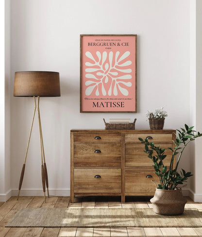 Affiche d'exposition Henri Matisse Feuille : Rose, Papiers Découpés