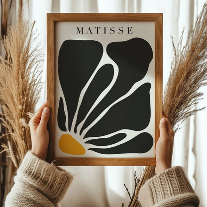 Henri Matisse - Papier Decoupes Black Flower | Famous Painting (available handframed or unframed)