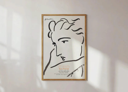 Henri Matisse - Profil de femme | Dessin d'art célèbre (disponible encadré à la main ou non encadré)