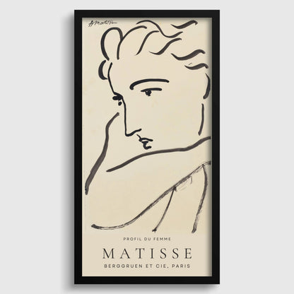 Henri Matisse Woman Profile Sketch Tall Art Print (2x1)