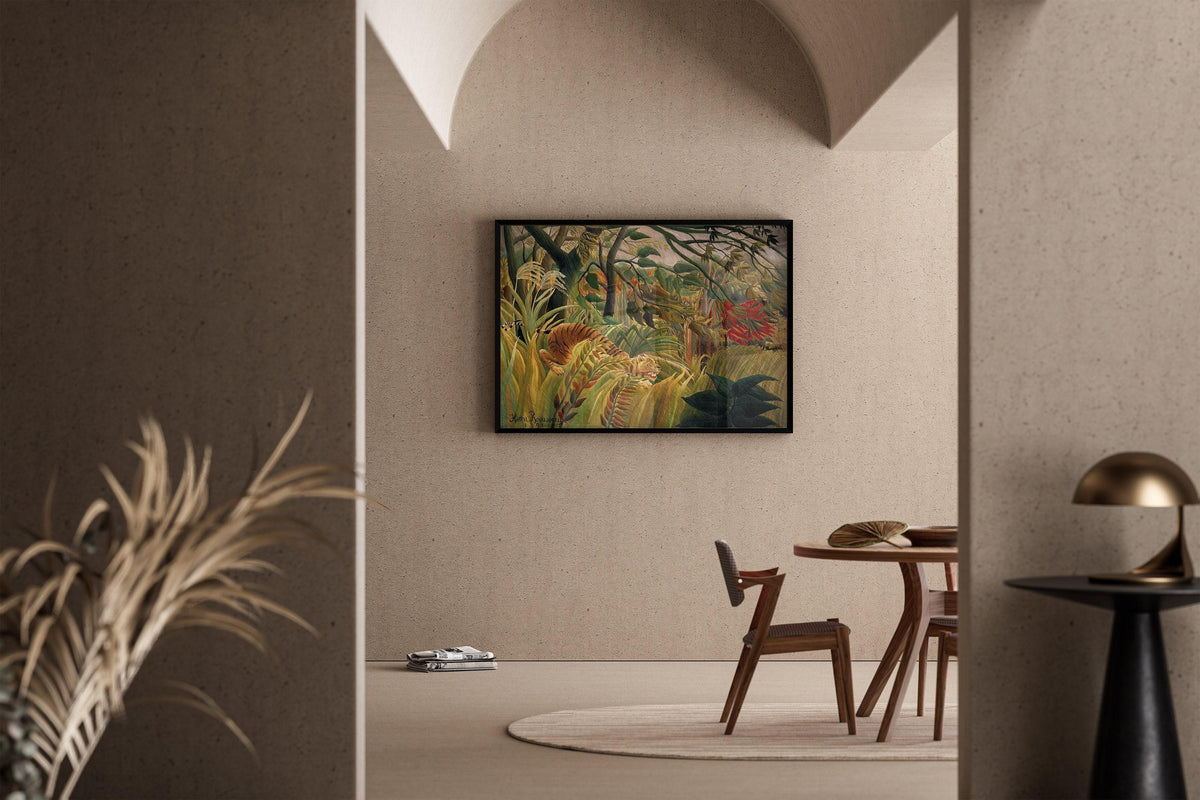 Henri Rousseau - Tiger in a Tropical Jungle | Famous Art (available handframed or unframed)