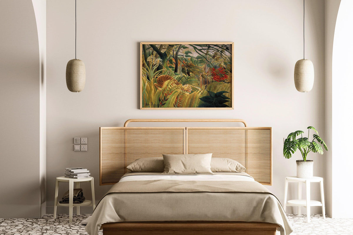 Henri Rousseau - Tiger in a Tropical Jungle | Famous Art (available handframed or unframed)