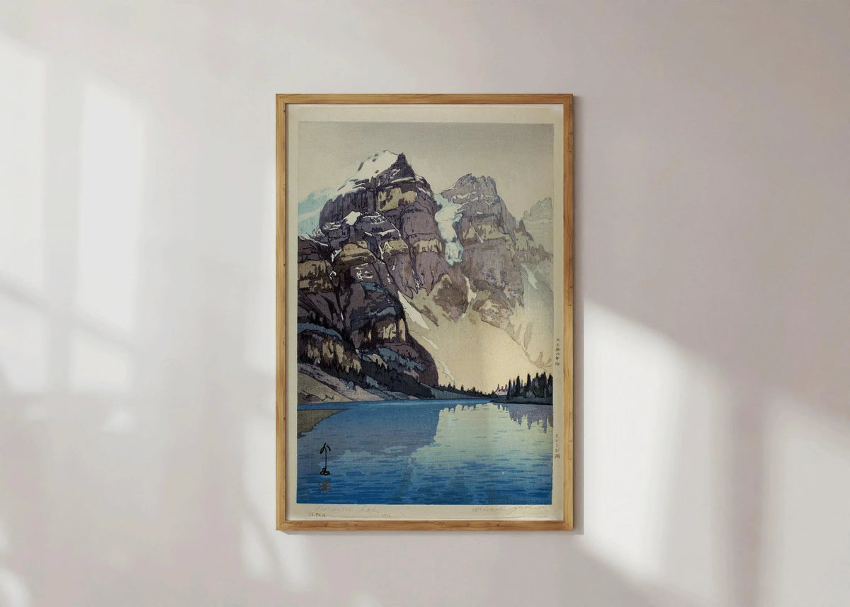Hiroshi Yoshida Moraine Lake Giclee Print: Vintage Japanese Woodblock Art