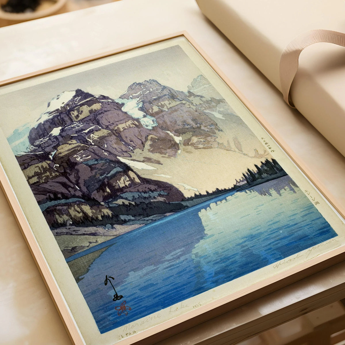 Hiroshi Yoshida Moraine Lake Giclee Print: Vintage Japanese Woodblock Art