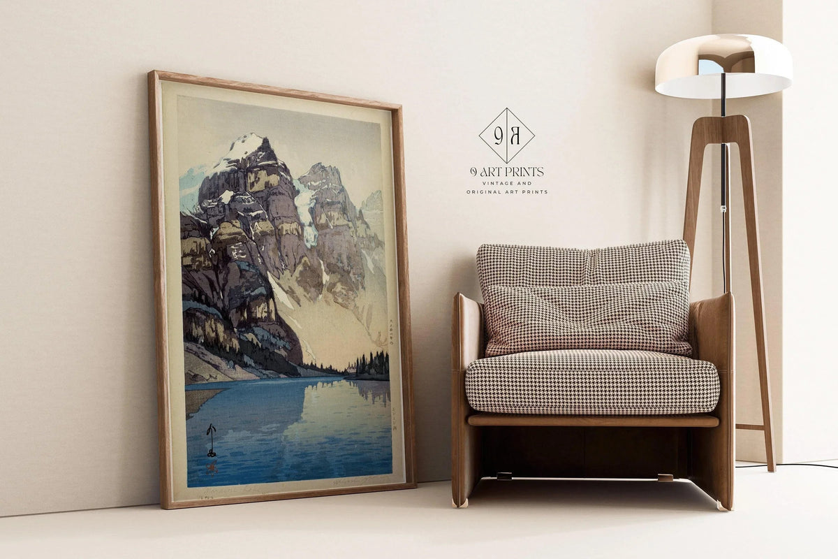 Hiroshi Yoshida Moraine Lake Giclee Print: Vintage Japanese Woodblock Art