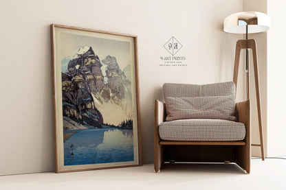 Hiroshi Yoshida Moraine Lake Giclee Print: Vintage Japanese Woodblock Art