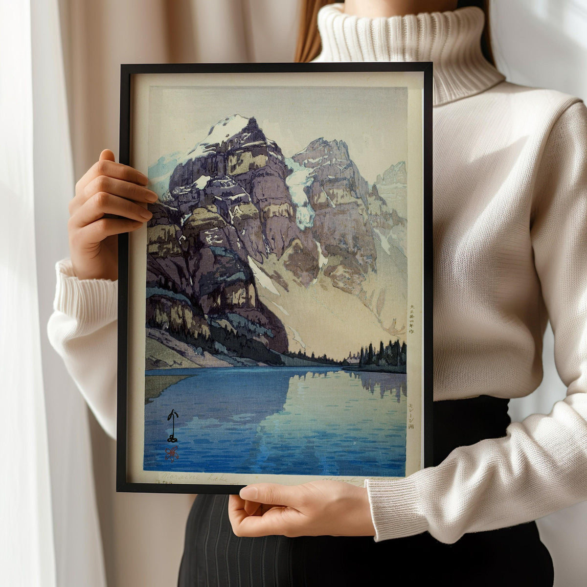Hiroshi Yoshida Moraine Lake Giclee Print: Vintage Japanese Woodblock Art
