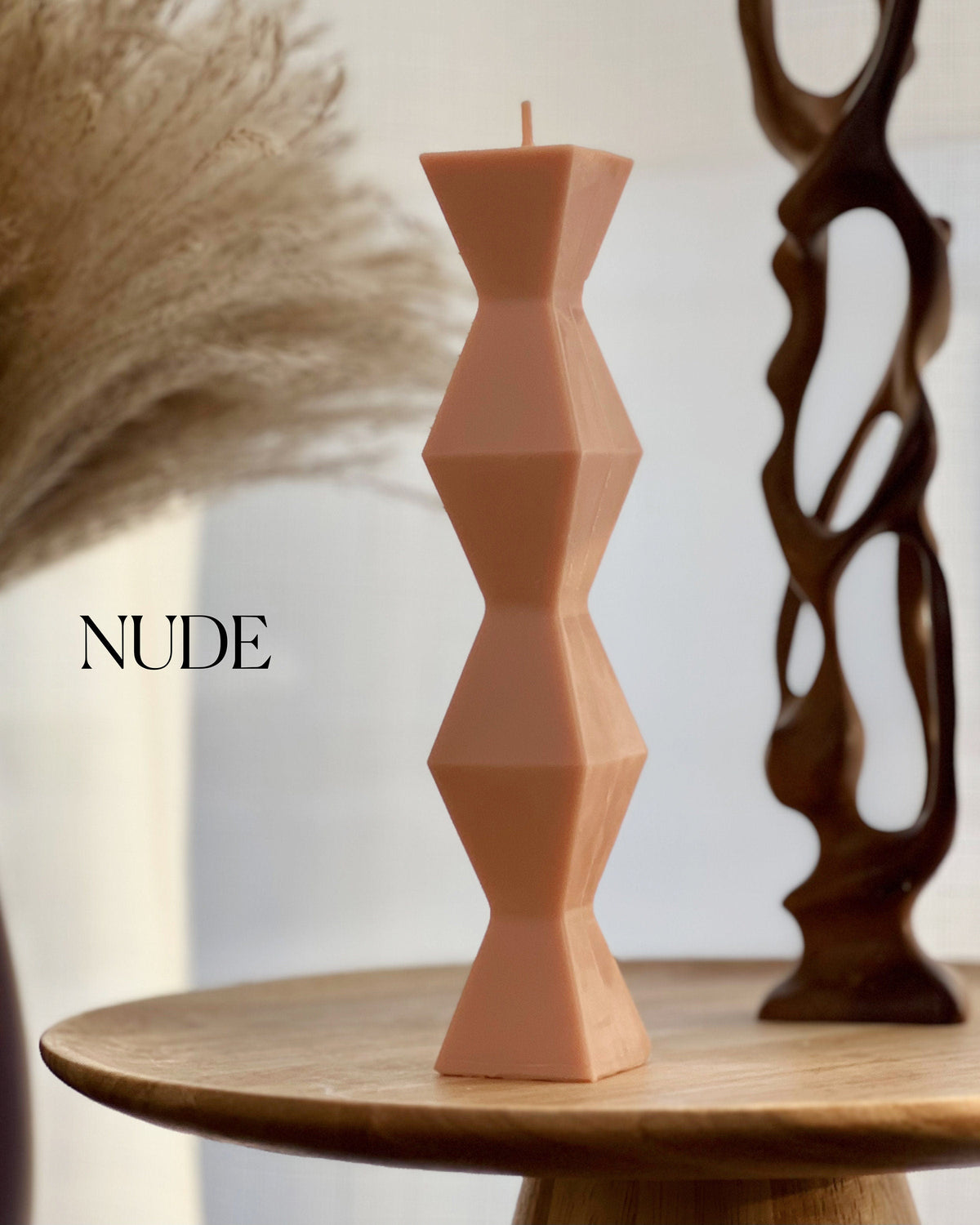 Bougie en cire de soja ZigZag : Décoration d'intérieur géométrique