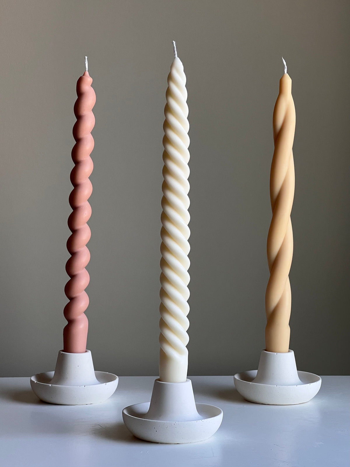 Bougeoir rond en jésonite : Décoration de table minimaliste