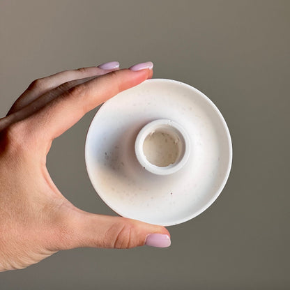 Bougeoir rond en jésonite : Décoration de table minimaliste