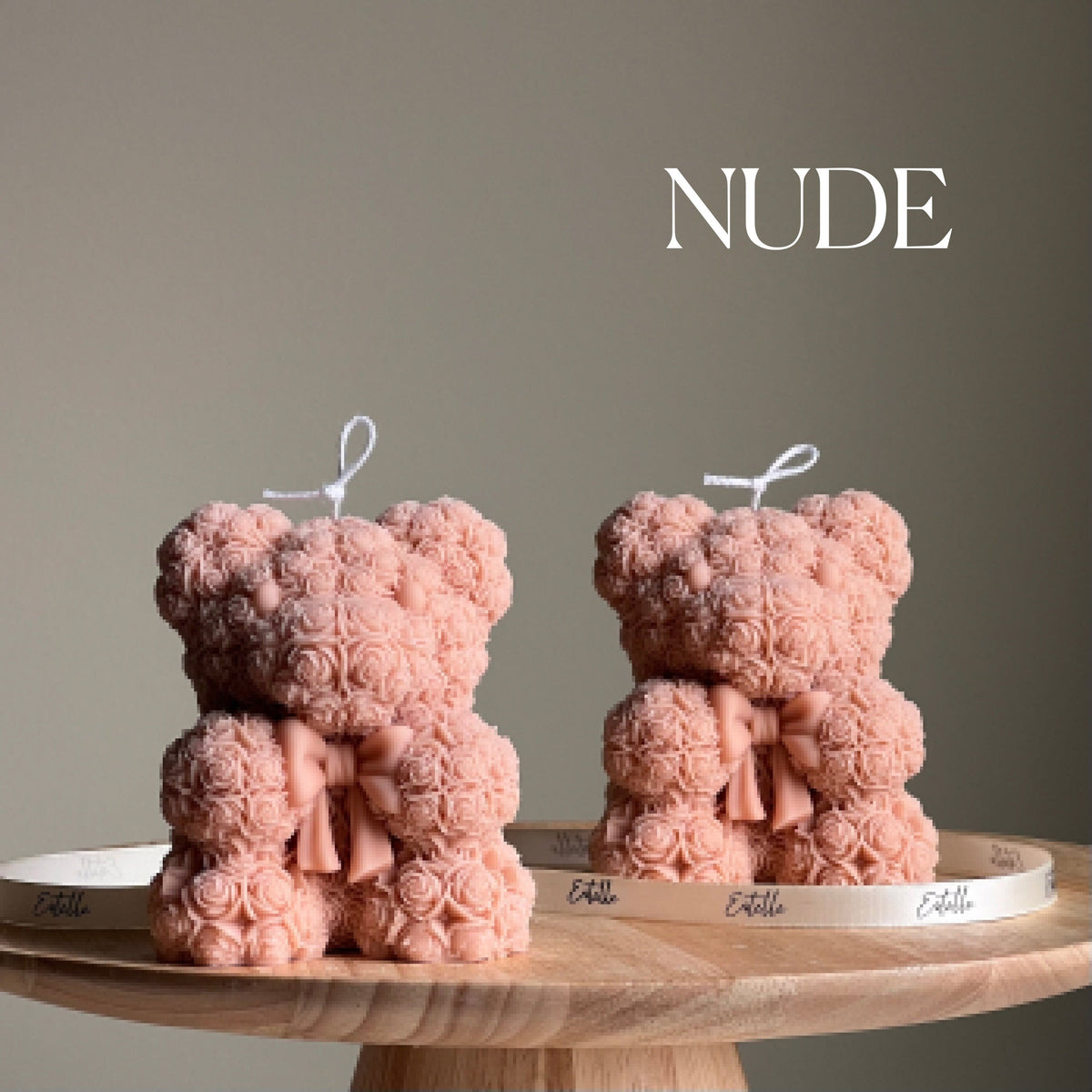 Bougie Ours en Cire de Soja : Décoration Sculpturale