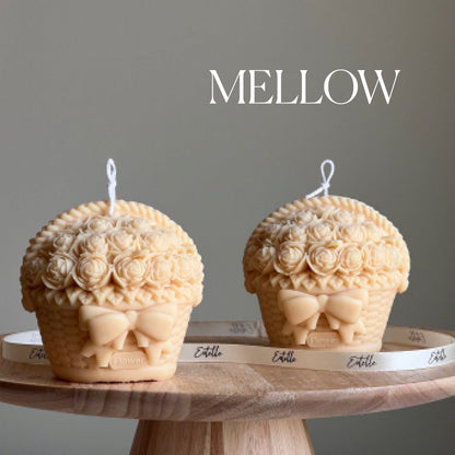 Flower Basket Soy Candle | Sculptural Home Decor