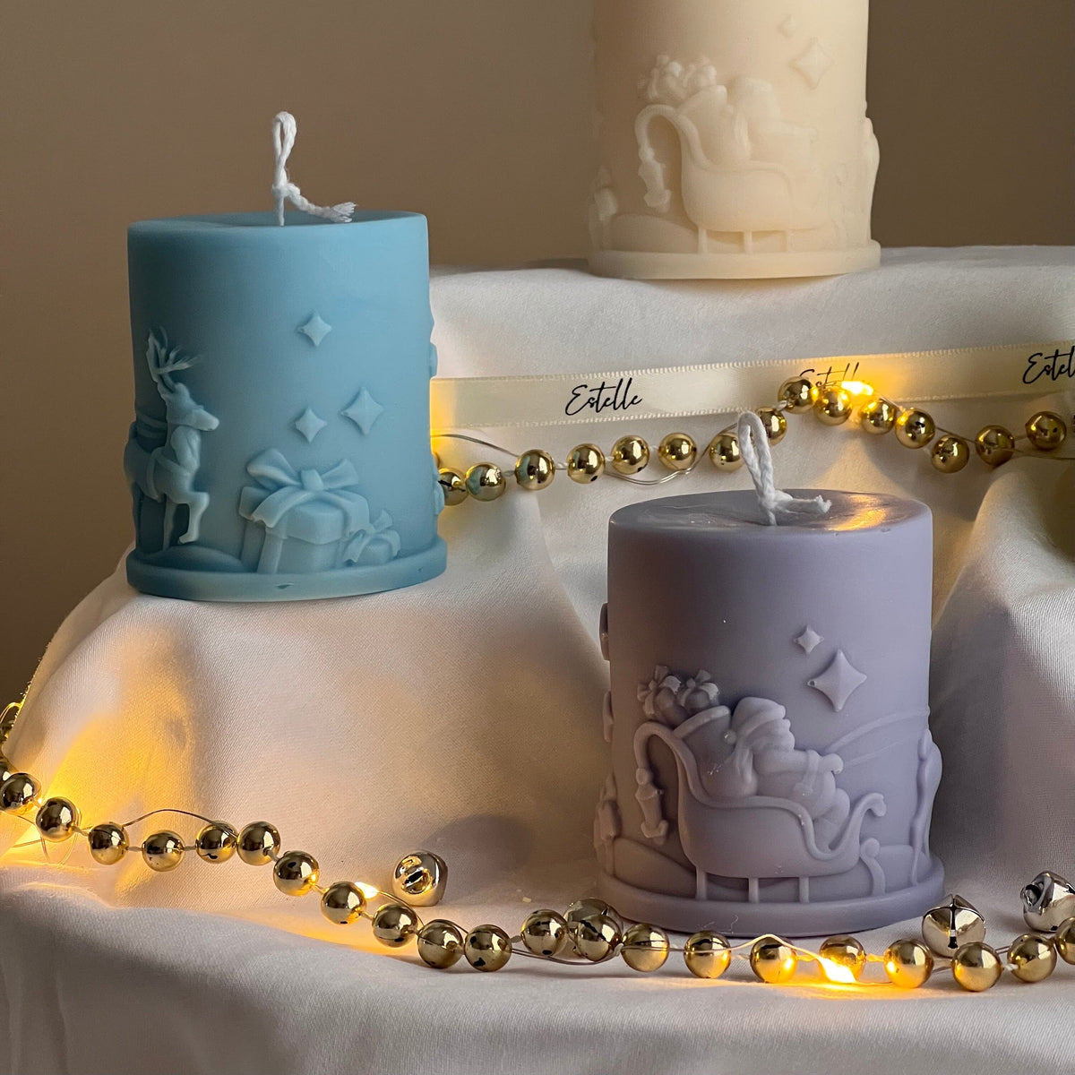 Handmade Santa Claus Soy Candle: Christmas Home Decor