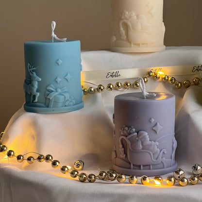 Handmade Santa Claus Soy Candle: Christmas Home Decor