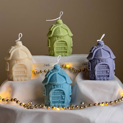 Leaf House Soy Candle: Handmade Christmas Decor Gift