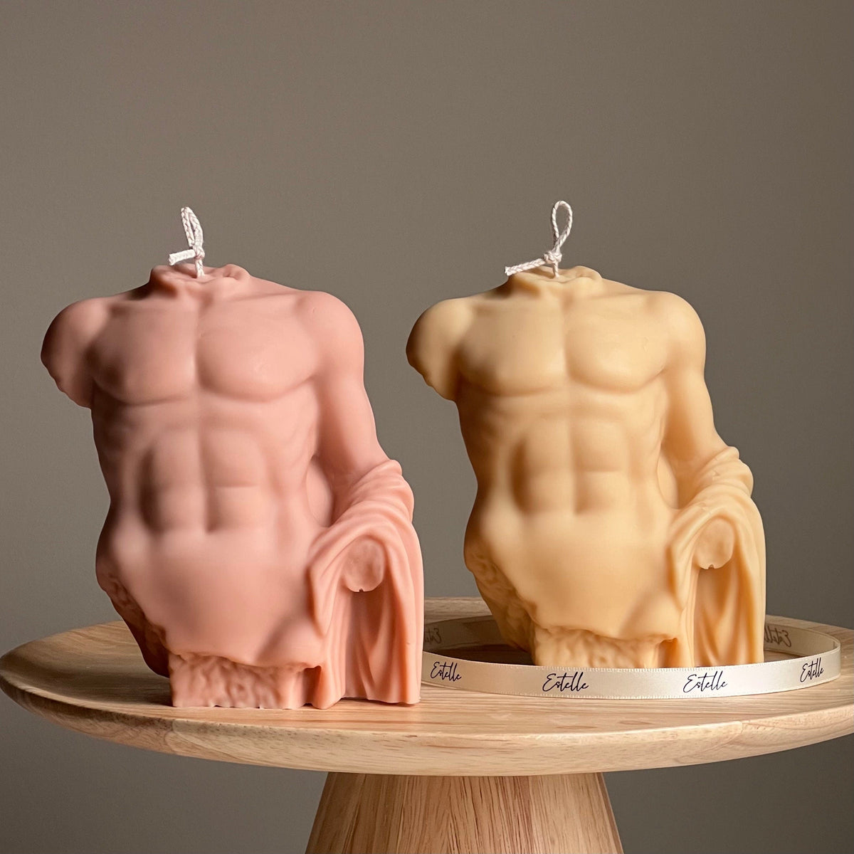 Apollo Soy Wax Candle | Male Torso Statue, Unscented Decor