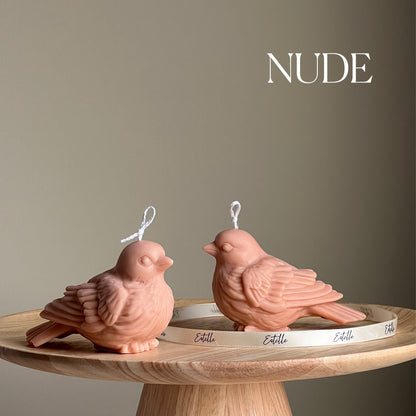 Bougie de soja artisanale oiseau | Décoration intérieure