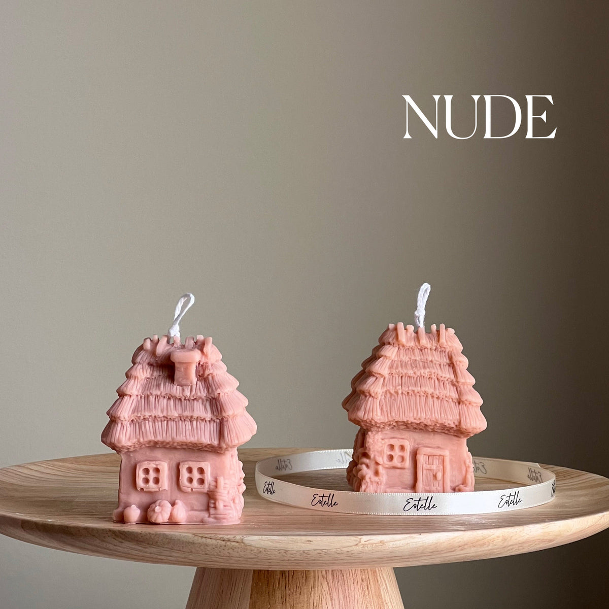 Bougie Maison Faite Main | Bougie Pilier Sculpturale en Cire de Soja