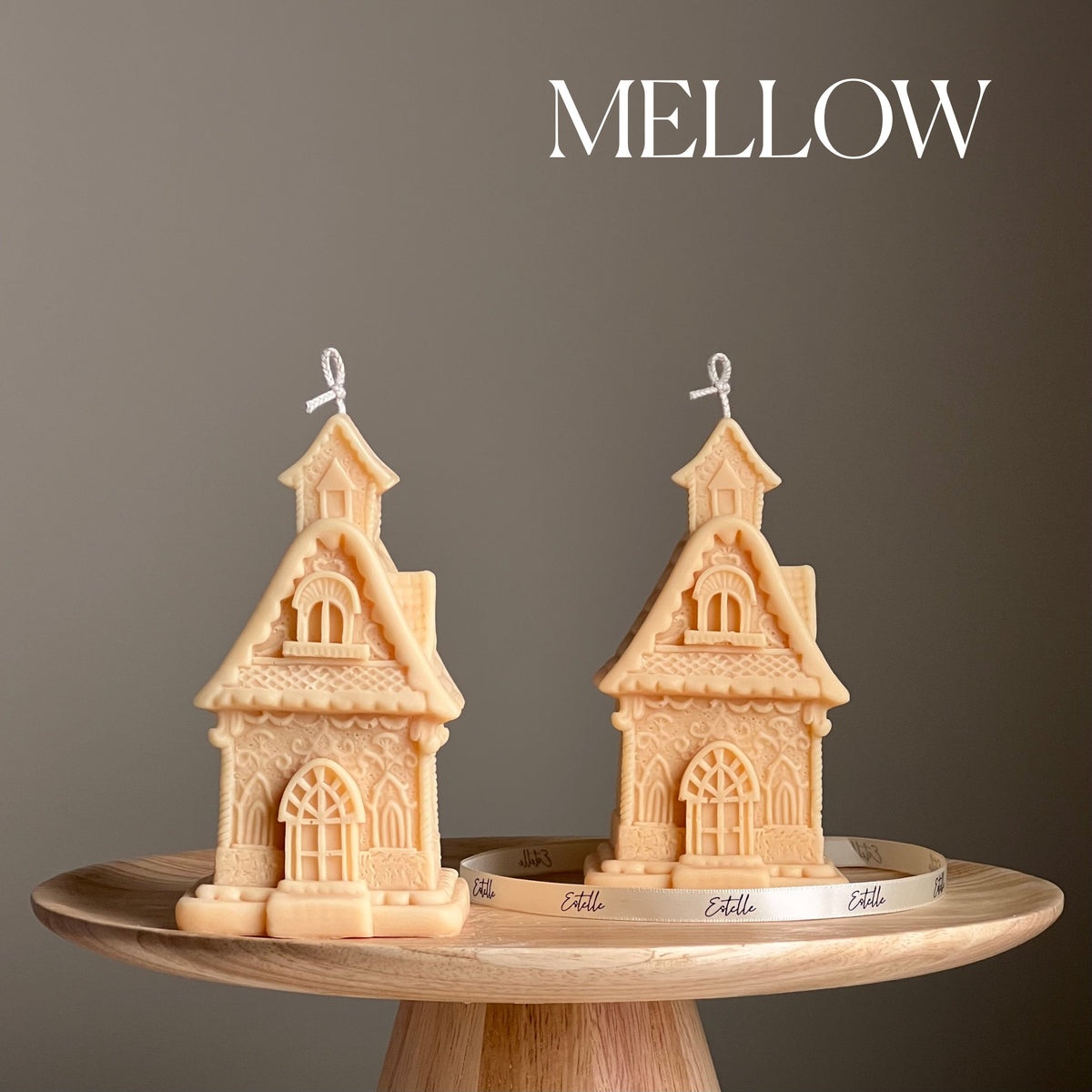 Grande Bougie Maison : Bougie sculpturale en cire de soja coulée à la main