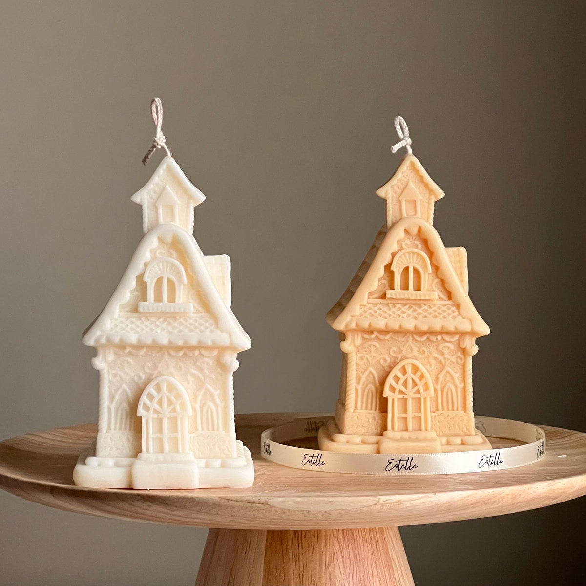Grande Bougie Maison : Bougie sculpturale en cire de soja coulée à la main
