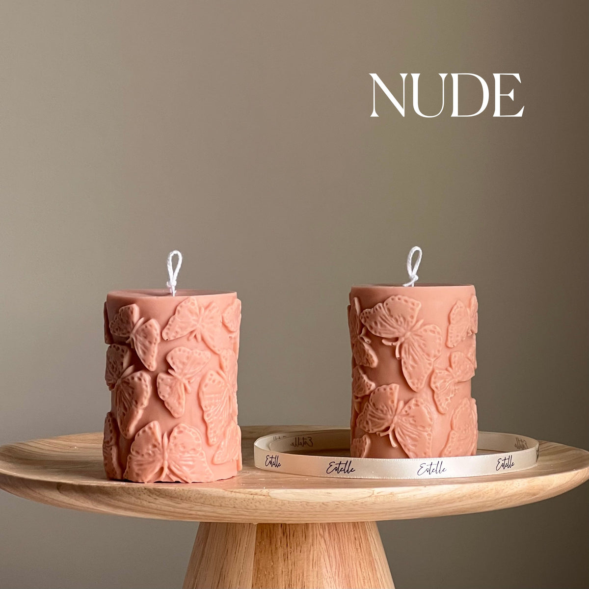 Butterfly Soy Pillar Candle | Home Decor
