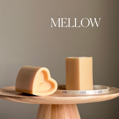 Bougie Pilier Cœur en Soja | Décoration Minimaliste