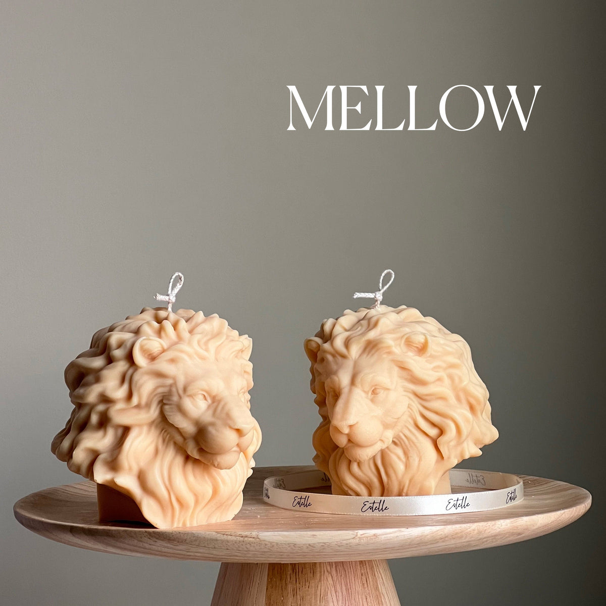 Handmade Lion Candle: Sculptural Soy Wax Animal Candle
