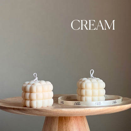 Cube Candle: Handmade Soy Pillar Candle, Home Decor