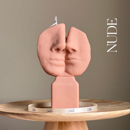 Couple Soy Candle: Handmade Decorative Pillar Candle