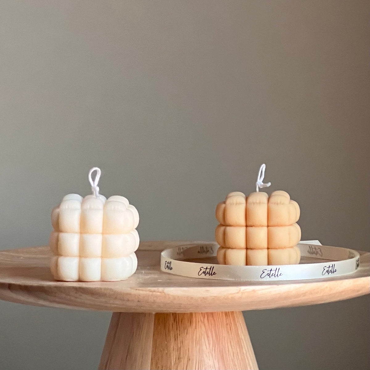 Cube Candle: Handmade Soy Pillar Candle, Home Decor