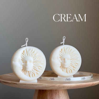 Sun and Moon Soy Wax Candle: Handmade Decorative Candle