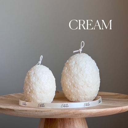Easter Flower Egg Candle: Handmade Soy Wax Spring Decor