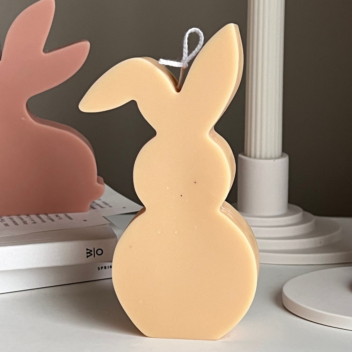 Easter Bunny Soy Candle Set: Pastel Spring Decor