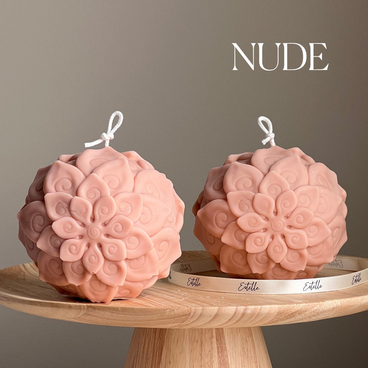 Bougie Fleur de Lotus | Grande, Cire de Soja, Décoration d'Intérieur