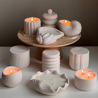 Handmade Soy Wax Candle in Jesmonite Bowl - Custom Scented