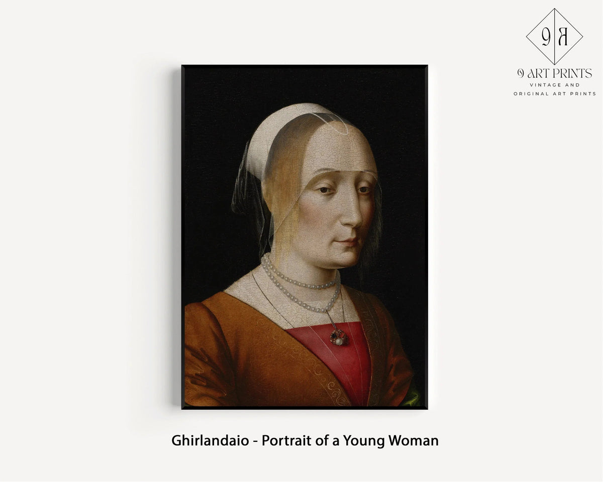 Dark Academia Art Print: Ghirlandaio Portrait, Museum Quality