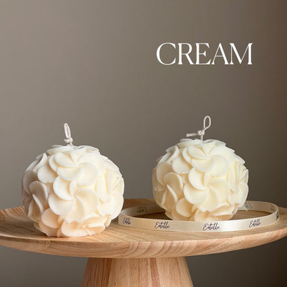 Handmade Plumeria Flower Ball Candle: Soy Wax Decorative Candle