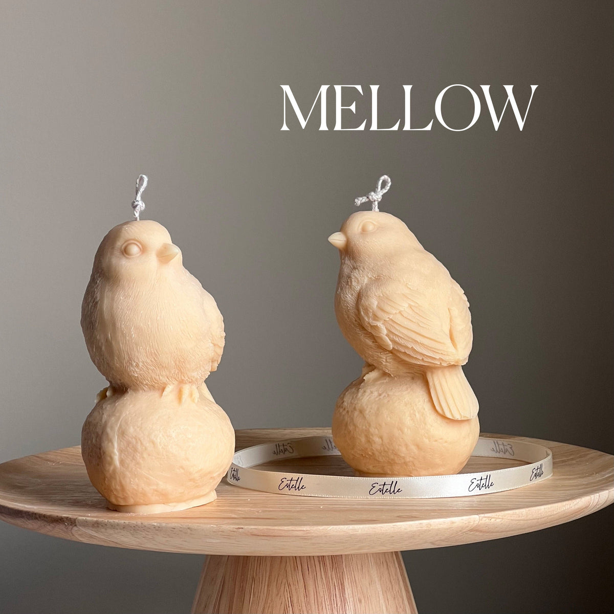 Bougie Artisanale en Cire de Soja Oiseau : Cadeau Décoratif Sculptural pour la Maison