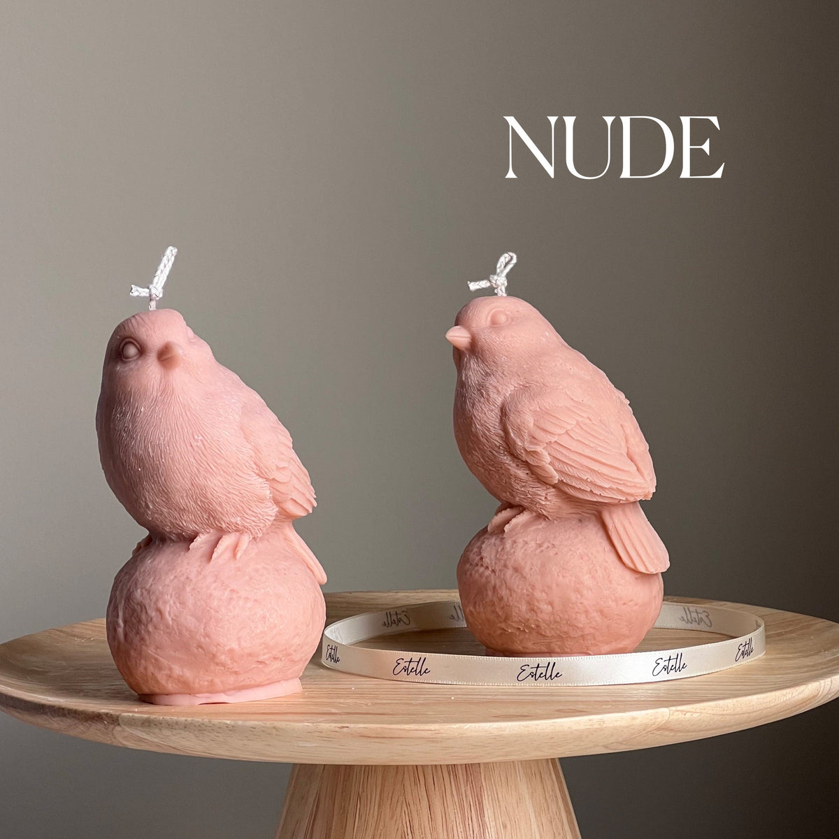 Bougie Artisanale en Cire de Soja Oiseau : Cadeau Décoratif Sculptural pour la Maison