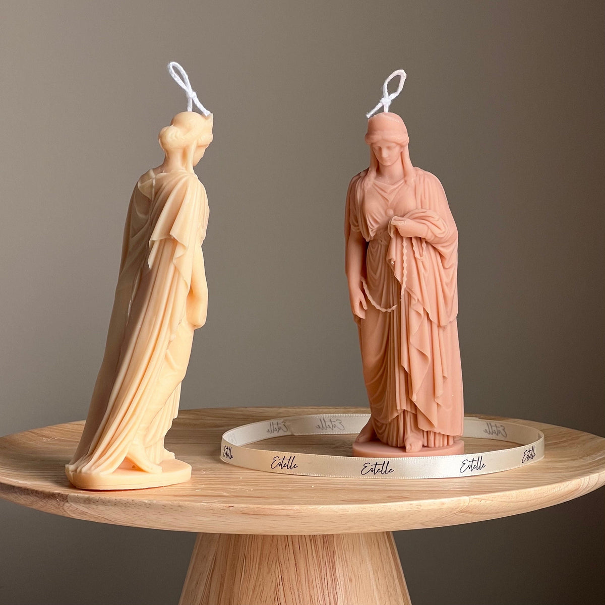 Zenobia Goddess Soy Candle: Greek Statue, Coffee Table Decor
