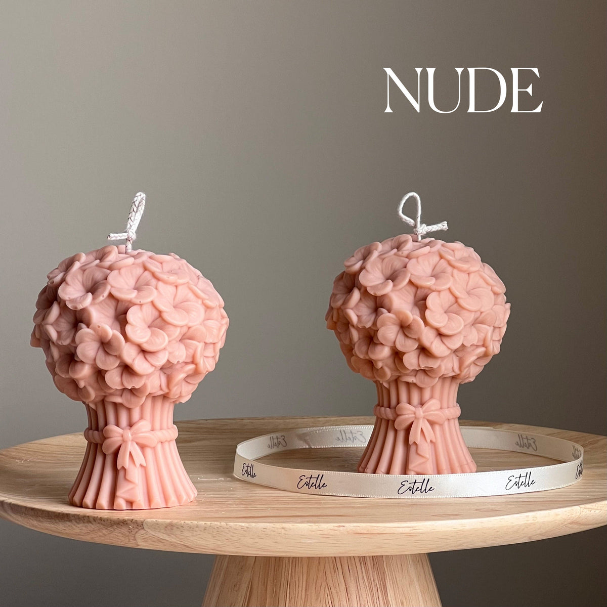 Bougie Bouquet de Fleurs | Bougie Pilier Sculpturale en Cire de Soja