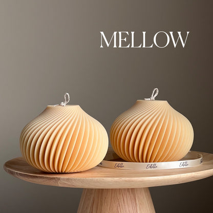Handmade Spiral Soy Wax Candle: Minimalist Home Decor