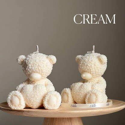 Handmade Teddy Bear Soy Wax Candle: Nursery Decor Gift