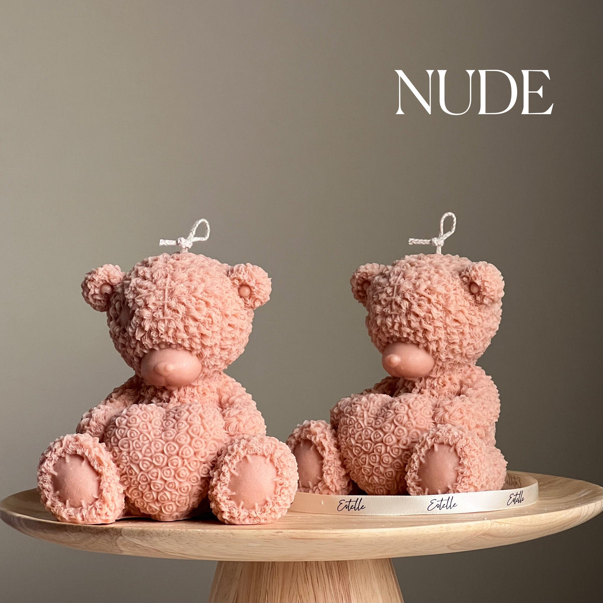 Handmade Teddy Bear Soy Wax Candle: Nursery Decor Gift