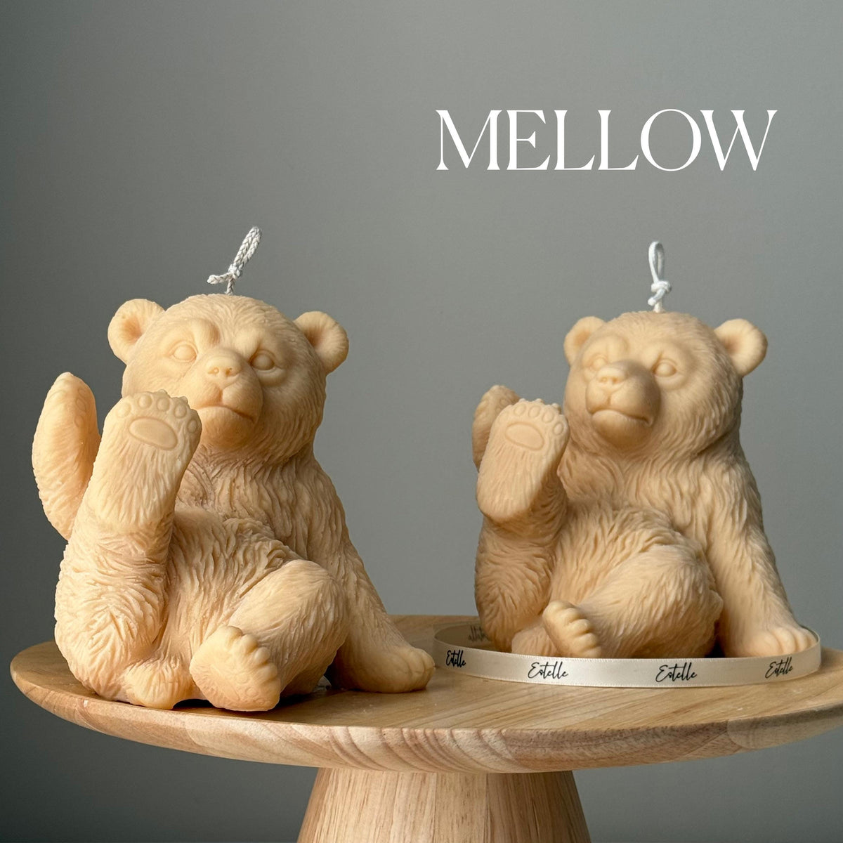 Handmade Soy Wax Bear Candle: Sculptural Animal Gift