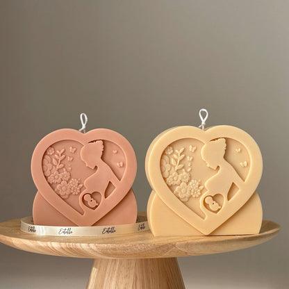 Mother's Love Soy Candle: Hand-Poured Sculptural Art Gift